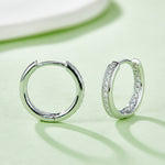 Sterling Silver S925 Moissanite Hoop Earrings, 0.32CT D Grade, Pave Setting AdornMazing Moissanite Earrings.