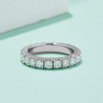 Sterling Silver S925 Moissanite Eternity Band, 2.30CT, Prong Setting, 3.0mm Stones AdornMazing Moissanite Rings.