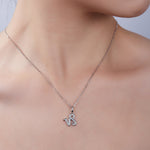 Silver necklace with a Capricorn zodiac pendant