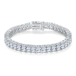 Sterling Silver Tennis Bracelet with 0.5CT Moissanite Stones, S925 Silver, D/VVS AdornMazing Moissanite Bracelets.