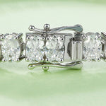 Sterling Silver Tennis Bracelet with 0.5CT Moissanite Stones, S925 Silver, D/VVS AdornMazing Moissanite Bracelets.