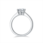 1CT Six-Prong Moissanite Solitaire Ring in Sterling Silver - supplier product view 2