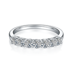 0.7CT Seven-Stone Moissanite Anniversary Band in Sterling Silver - supplier product view 1