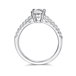 1CT Oval Moissanite Pave Engagement Ring in S925 Sterling Silver - supplier product view 3