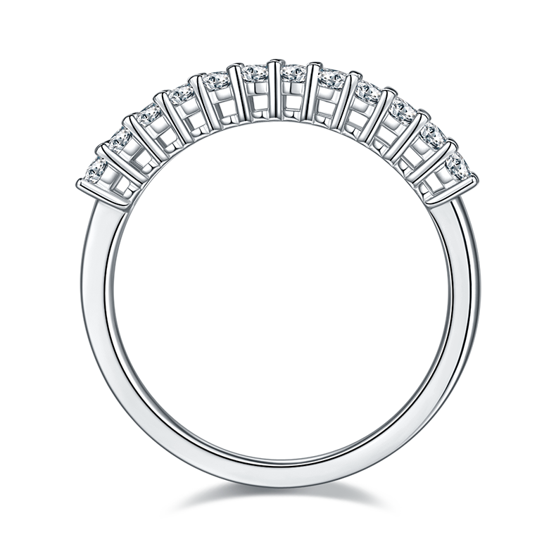 1CT Oval Moissanite Anniversary Band in S925 Sterling Silver - supplier product view 1