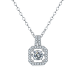 0.5CT Dancing Moissanite Pendant in S925 Sterling Silver - supplier product view 1