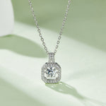 0.5CT Dancing Moissanite Pendant in S925 Sterling Silver - supplier product view 2