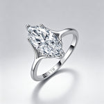 3CT Marquise Moissanite Engagement Ring in 18K Gold-Plated Sterling Silver - supplier product view 3