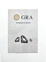 GRA Moissanite Report certificate of authenticity included with every AdornMazing moissanite order